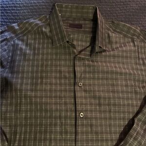 LANVIN Mens Size 17 1/2 Collar 44 Chest Long Sleeve Dress Shirt